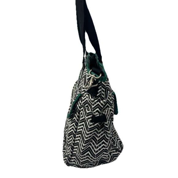 Timbuk2 patterned travel tote bag Diaper Bag Chevron Green Black - Picture 2 of 10